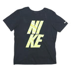 NIKE Mens Black Yellow Graphic T-Shirt L Short Sleeve Crew Neck Sports Casual
