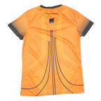 Womens Orange & Grey Team Orange Running Modern T-Shirt S Short Sleeve Crew Neck