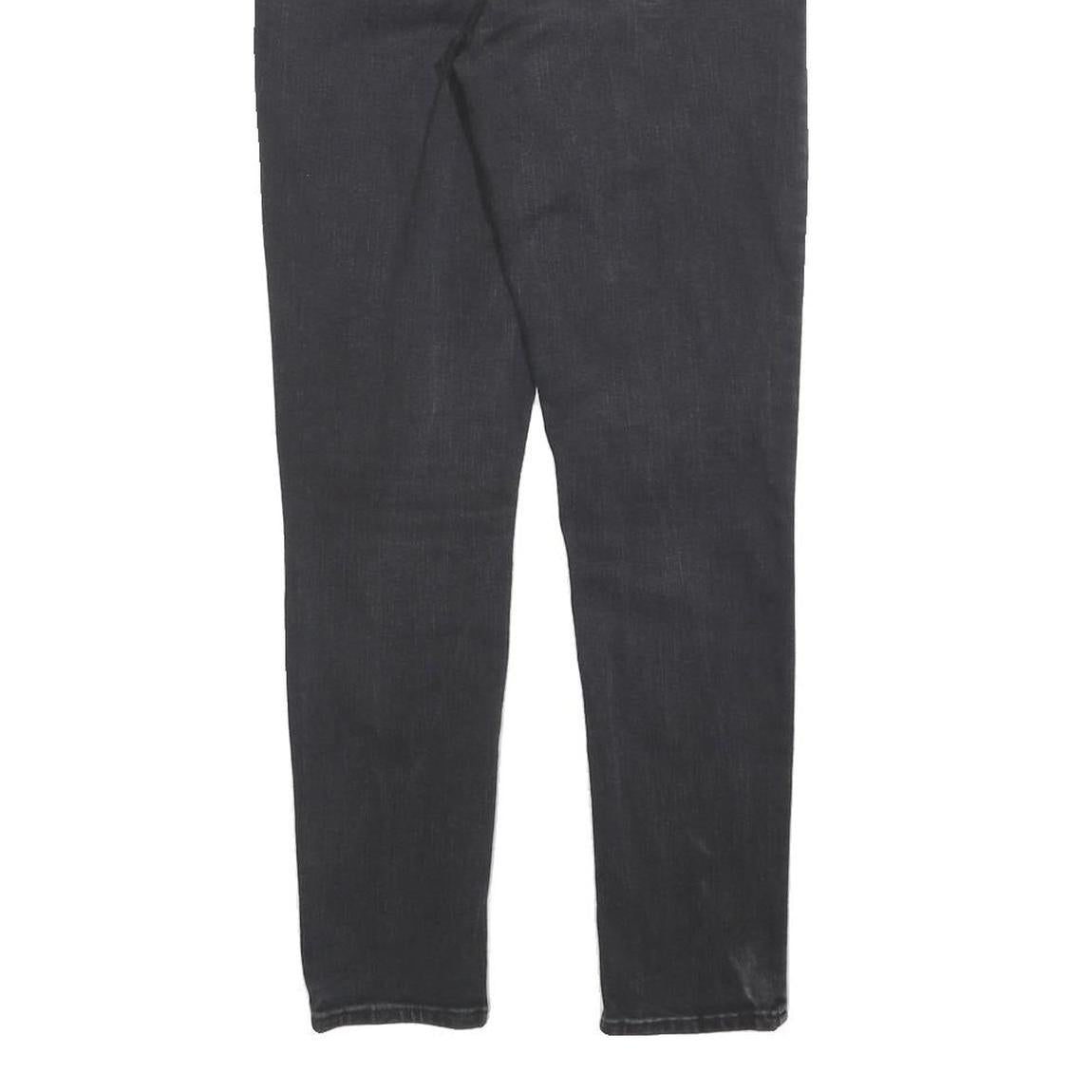 LEVI'S 711 Womens Jeans Black Slim Skinny Denim Medium W27 L28 Stylish Zip