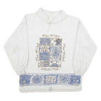 NEW FAST Mens Grey Fun Tribe Crew Neck M Cotton Blend Pullover Sweatshirt