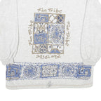 NEW FAST Mens Grey Fun Tribe Crew Neck M Cotton Blend Pullover Sweatshirt