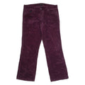 CALVIN KLEIN JEANS Womens Corduroy Trousers Purple Regular Flared W36 L31