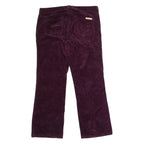 CALVIN KLEIN JEANS Womens Corduroy Trousers Purple Regular Flared W36 L31