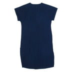 WHISTLES Oversized Womens Shift Dress Blue Short Sleeve Knee Length UK 4