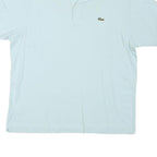 LACOSTE Womens Blue Short Sleeve Plain M Cotton Blend Polo Shirt Crocodile Logo