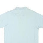 LACOSTE Womens Blue Short Sleeve Plain M Cotton Blend Polo Shirt Crocodile Logo