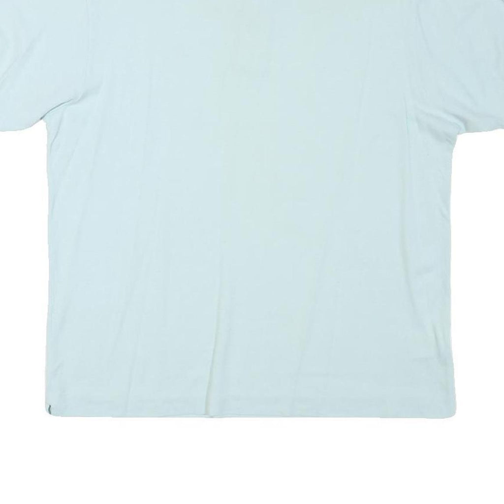 LACOSTE Womens Blue Short Sleeve Plain M Cotton Blend Polo Shirt Crocodile Logo