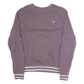 FILA Mens Purple Crew Neck M Cotton Sweatshirt Striped Ribbed Hem Cuffs