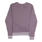 FILA Mens Purple Crew Neck M Cotton Sweatshirt Striped Ribbed Hem Cuffs