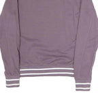 FILA Mens Purple Crew Neck M Cotton Sweatshirt Striped Ribbed Hem Cuffs