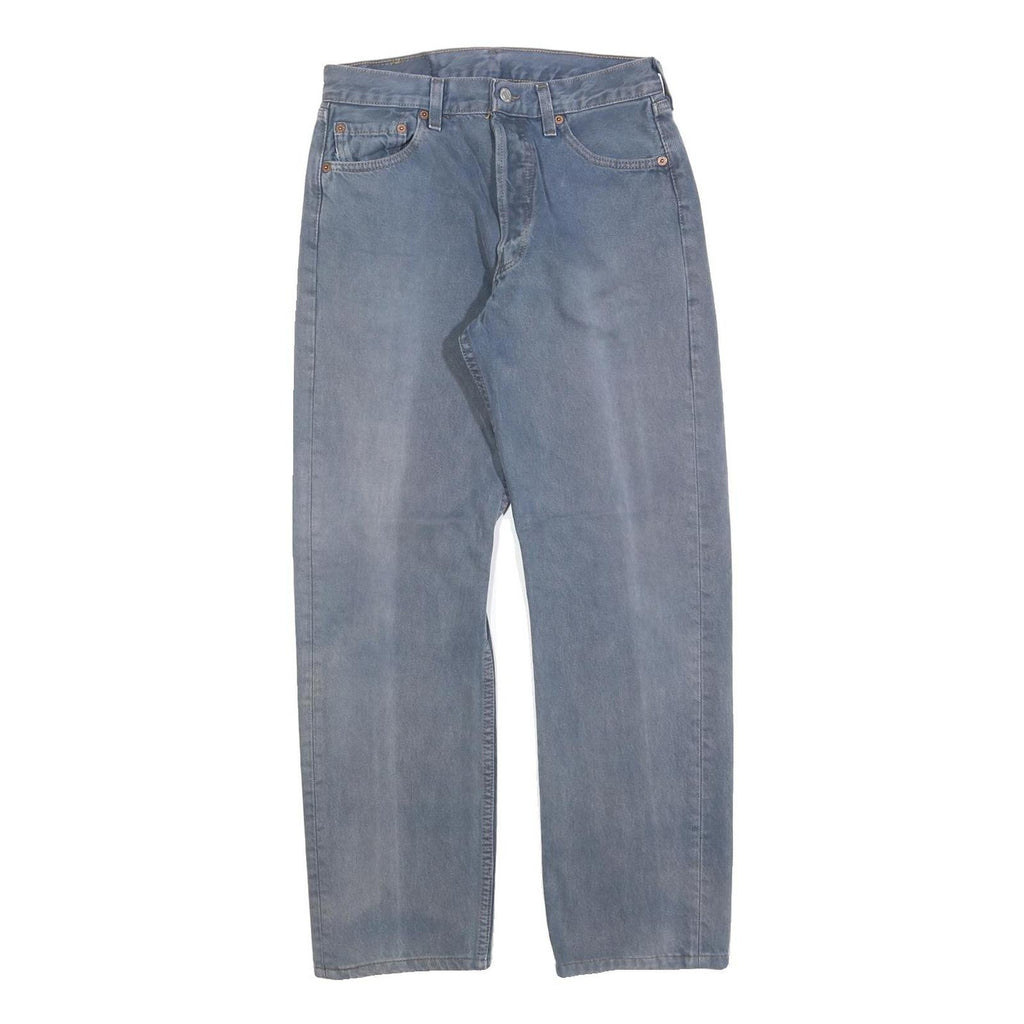 LEVI'S Mens Regular Fit Blue Denim Jeans W28 L28 Button Cotton Blend Classic
