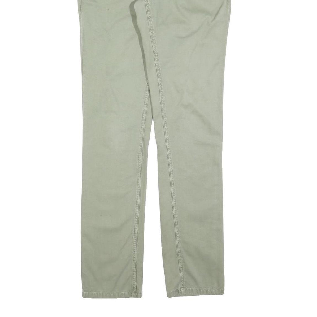 TIMBERLAND Mens Cotton Blend Slim Straight Trousers Sage Green W30 L32 Casual