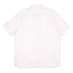 TED BAKER Mens Pink & White Cotton Blend Short Sleeve Shirt L Casual Smart