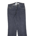 CALVIN KLEIN JEANS Womens Dark Blue Regular Straight Denim Rinse W30 L30 Zip