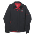 DICKIES Mens Black & Red Zip Jacket XS Polyester Blend Plain Workwear Style