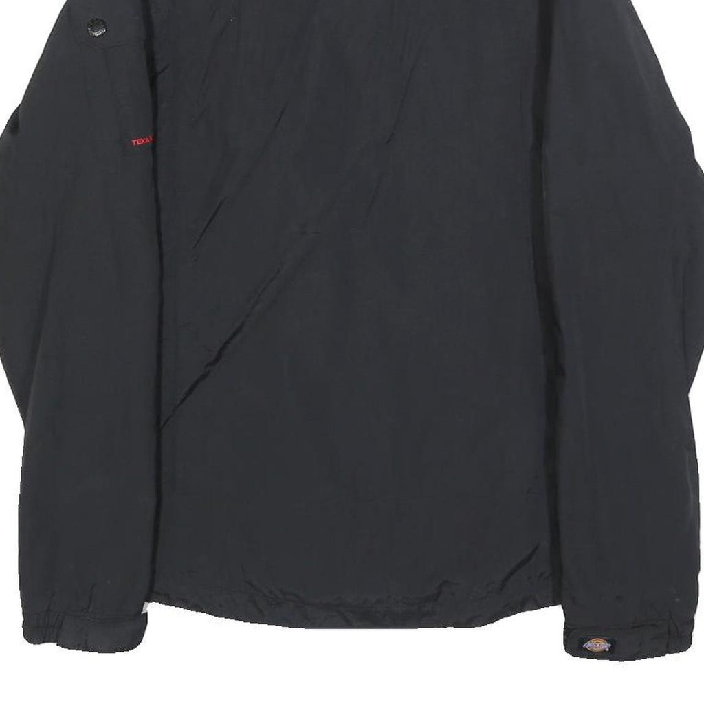 DICKIES Mens Black & Red Zip Jacket XS Polyester Blend Plain Workwear Style