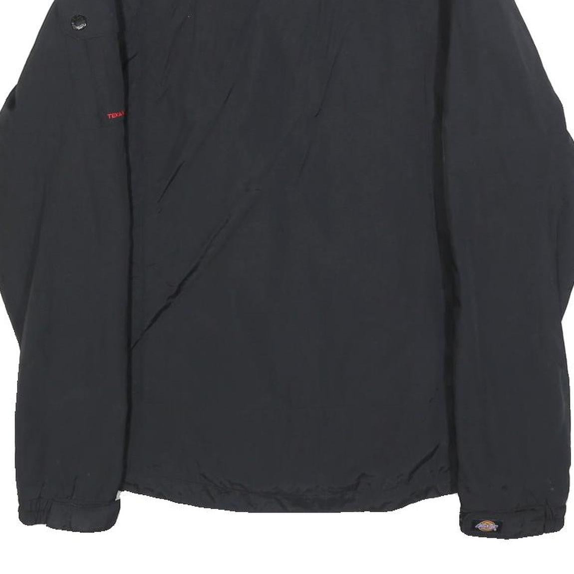 DICKIES Mens Black & Red Zip Jacket XS Polyester Blend Plain Workwear Style