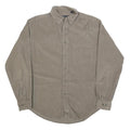 CASUALS Mens Beige Cotton Blend Button Down Shirt M Classic Fit Casual Wear