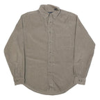 CASUALS Mens Beige Cotton Blend Button Down Shirt M Classic Fit Casual Wear