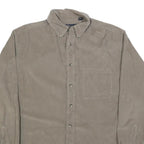 CASUALS Mens Beige Cotton Blend Button Down Shirt M Classic Fit Casual Wear