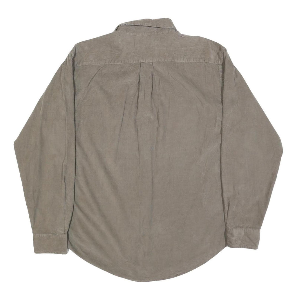 CASUALS Mens Beige Cotton Blend Button Down Shirt M Classic Fit Casual Wear