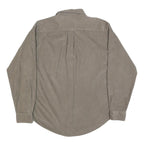 CASUALS Mens Beige Cotton Blend Button Down Shirt M Classic Fit Casual Wear