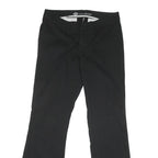 DICKIES Womens Cotton Blend Black Regular Fit Straight Trousers W34 L33 Workwear