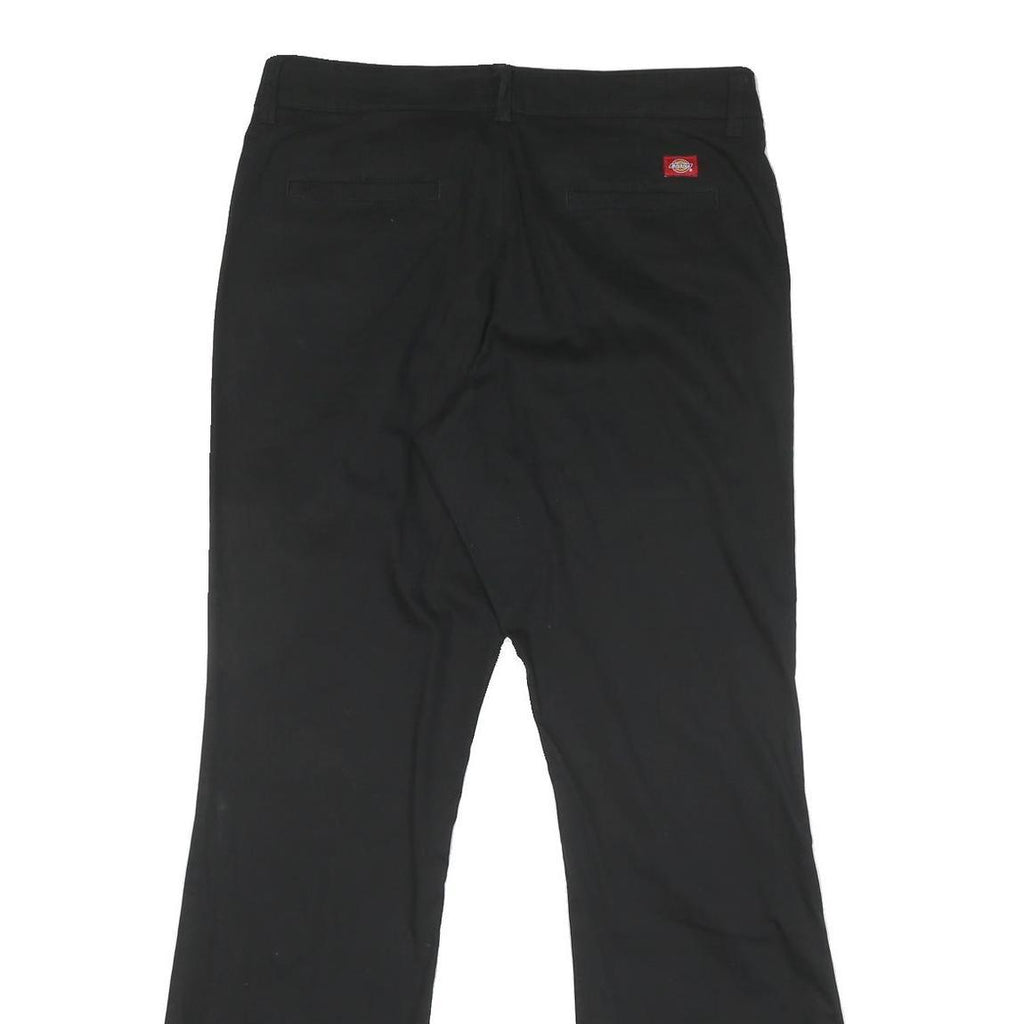 DICKIES Womens Cotton Blend Black Regular Fit Straight Trousers W34 L33 Workwear