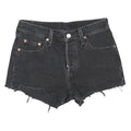 LEVI'S Womens Shorts Black Denim Cut-Off M W28 Distressed Hem Casual Style