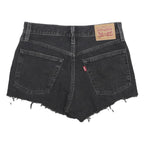 LEVI'S Womens Shorts Black Denim Cut-Off M W28 Distressed Hem Casual Style