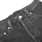 LEVI'S Womens Shorts Black Denim Cut-Off M W28 Distressed Hem Casual Style