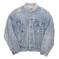 LEVI'S Mens Blue Denim Jacket XS Cotton Blend Button Closure Classic Vintage