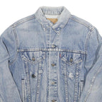 LEVI'S Mens Blue Denim Jacket XS Cotton Blend Button Closure Classic Vintage