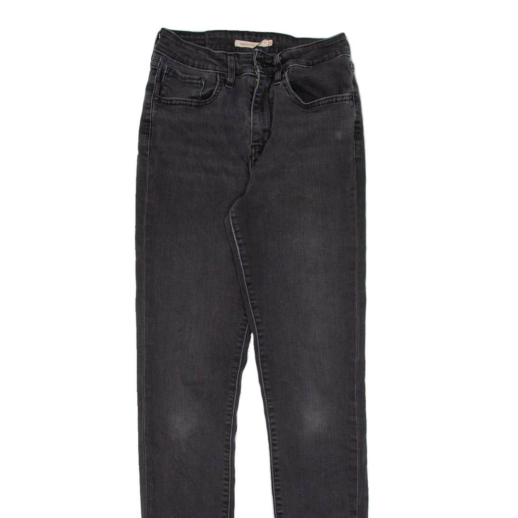 LEVI'S 721 High Rise Womens Jeans Black Slim Skinny W24 L32