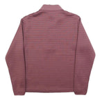 ADIDAS Womens Maroon 1/4 Zip Sweatshirt M Polyester Blend Quilted Texture