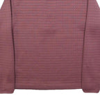 ADIDAS Womens Maroon 1/4 Zip Sweatshirt M Polyester Blend Quilted Texture