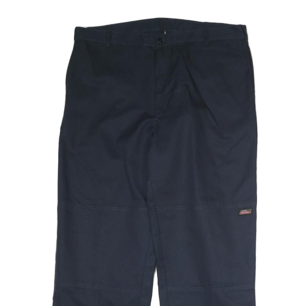 DOCKERS Mens Cotton Navy Blue Regular Straight Trousers W38 L30 Casual Workwear