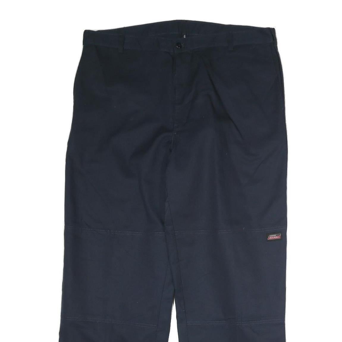 DOCKERS Mens Cotton Navy Blue Regular Straight Trousers W38 L30 Casual Workwear