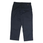 DOCKERS Mens Cotton Navy Blue Regular Straight Trousers W38 L30 Casual Workwear