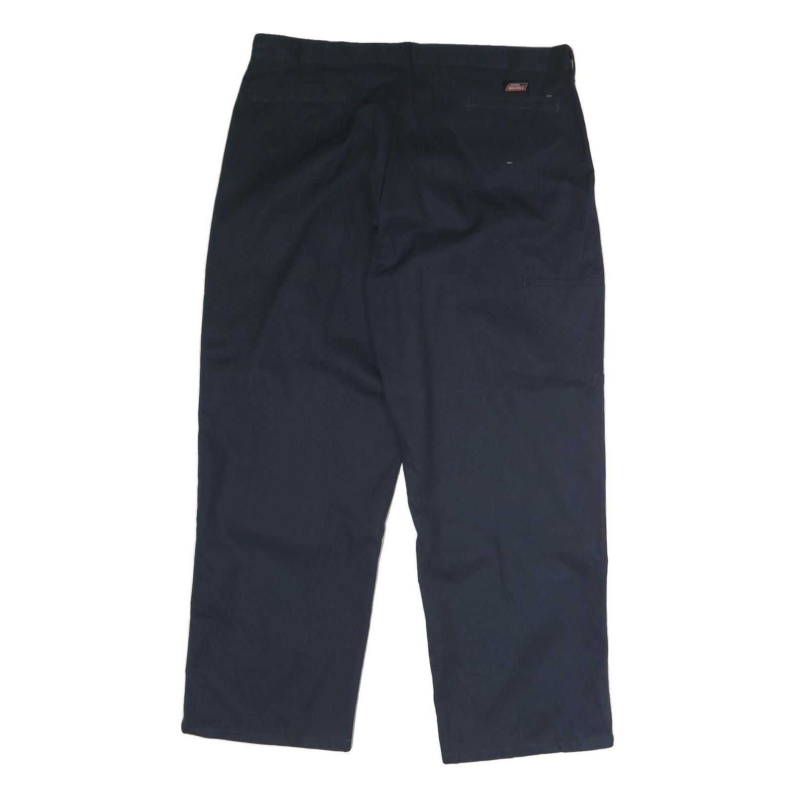 DOCKERS Mens Cotton Navy Blue Regular Straight Trousers W38 L30 Casual Workwear