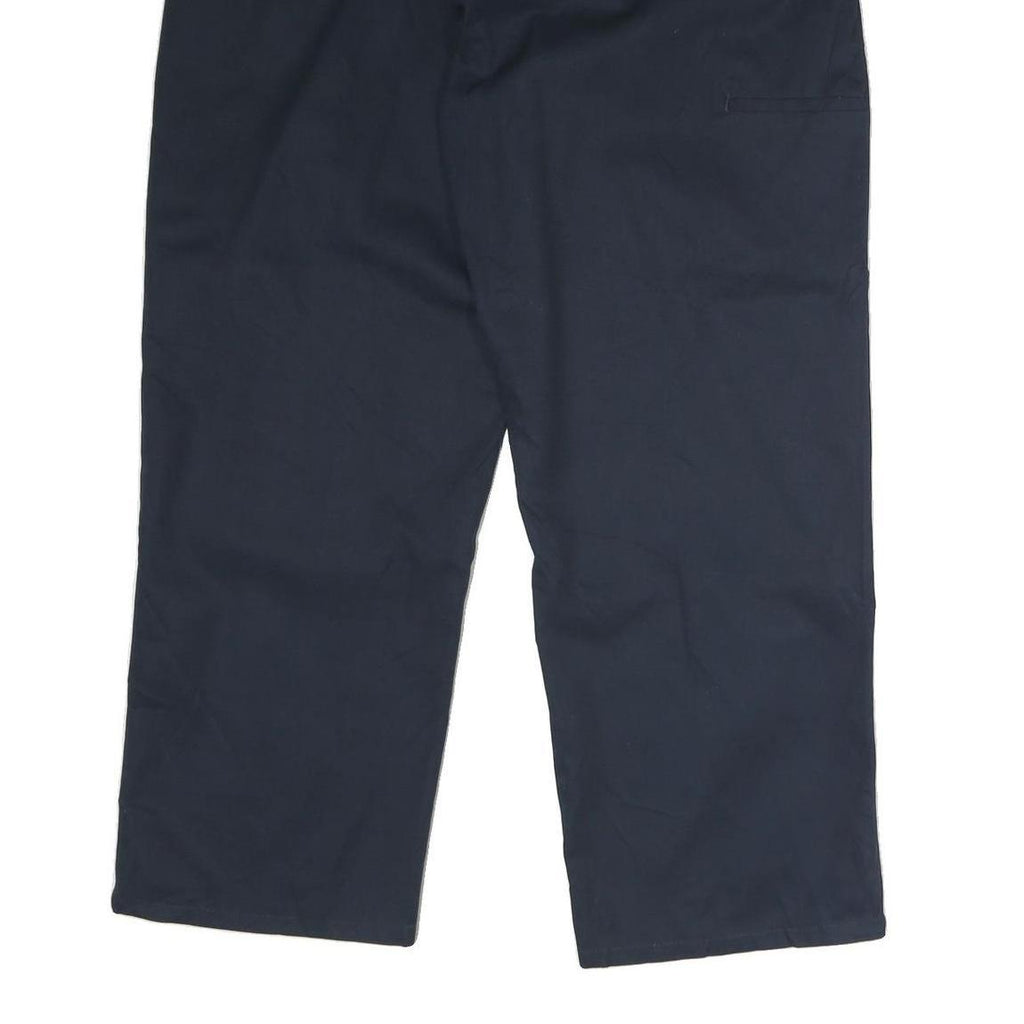 DOCKERS Mens Cotton Navy Blue Regular Straight Trousers W38 L30 Casual Workwear