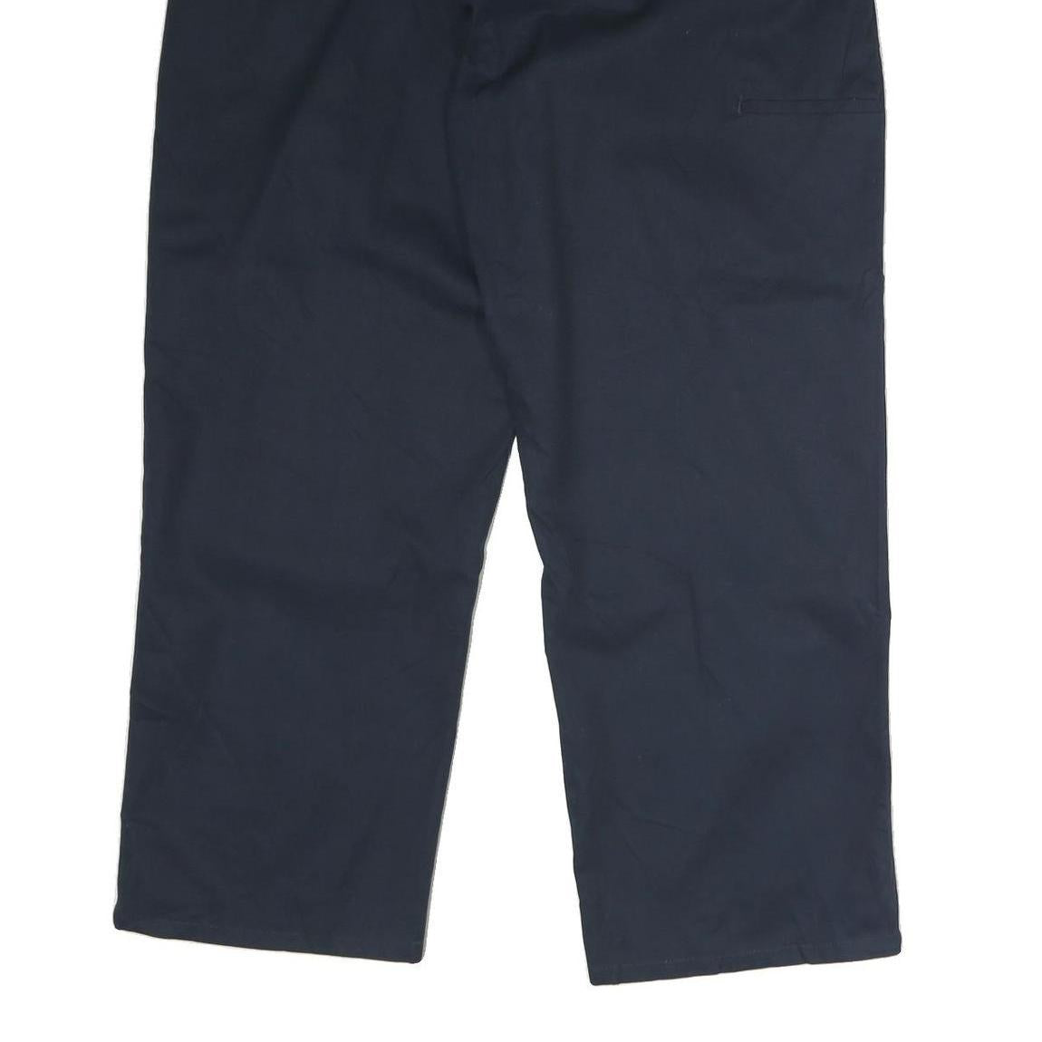 DOCKERS Mens Cotton Navy Blue Regular Straight Trousers W38 L30 Casual Workwear