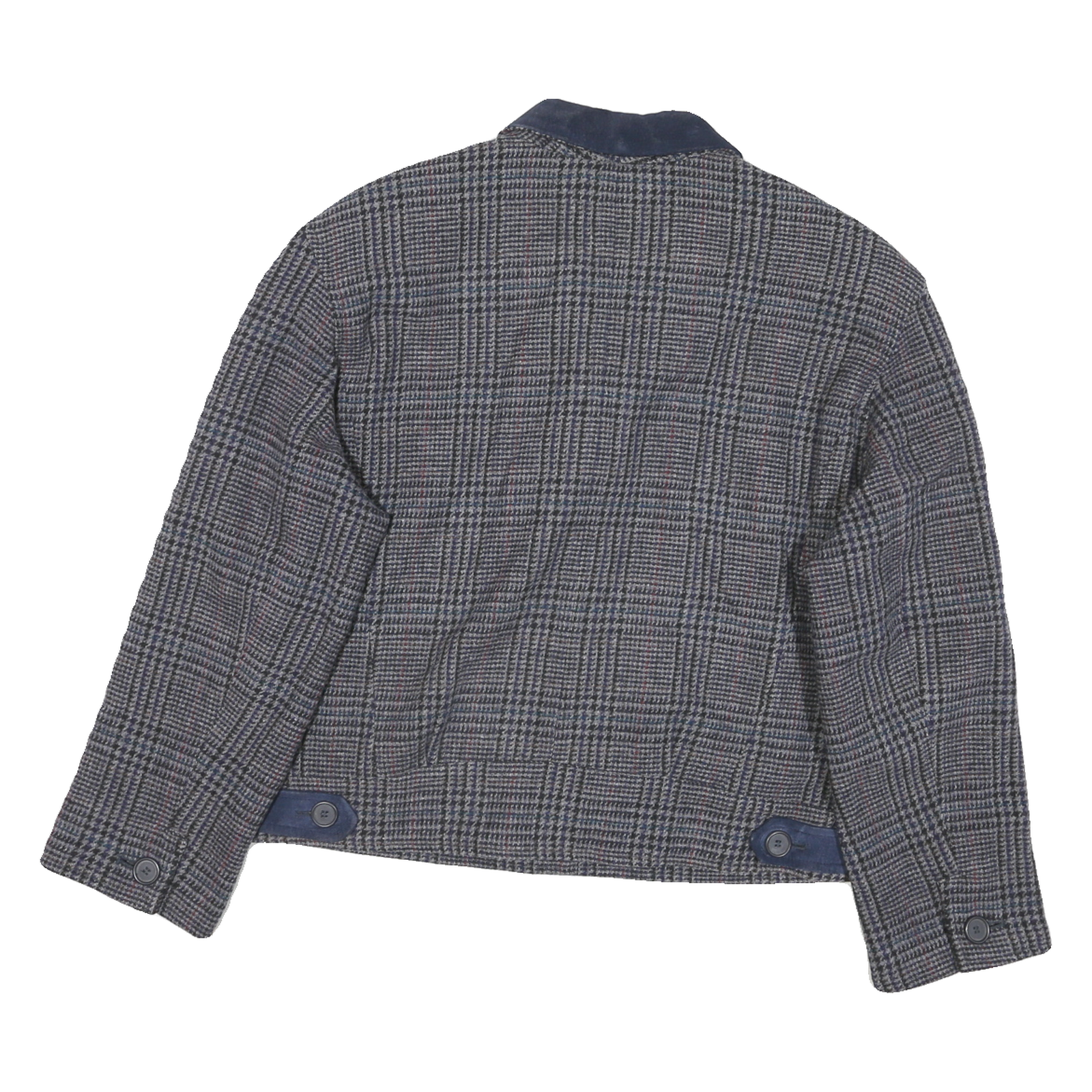 INTERNATIONAL SCENE Womens Grey Check Wool Button Jacket L Tailored Classic
