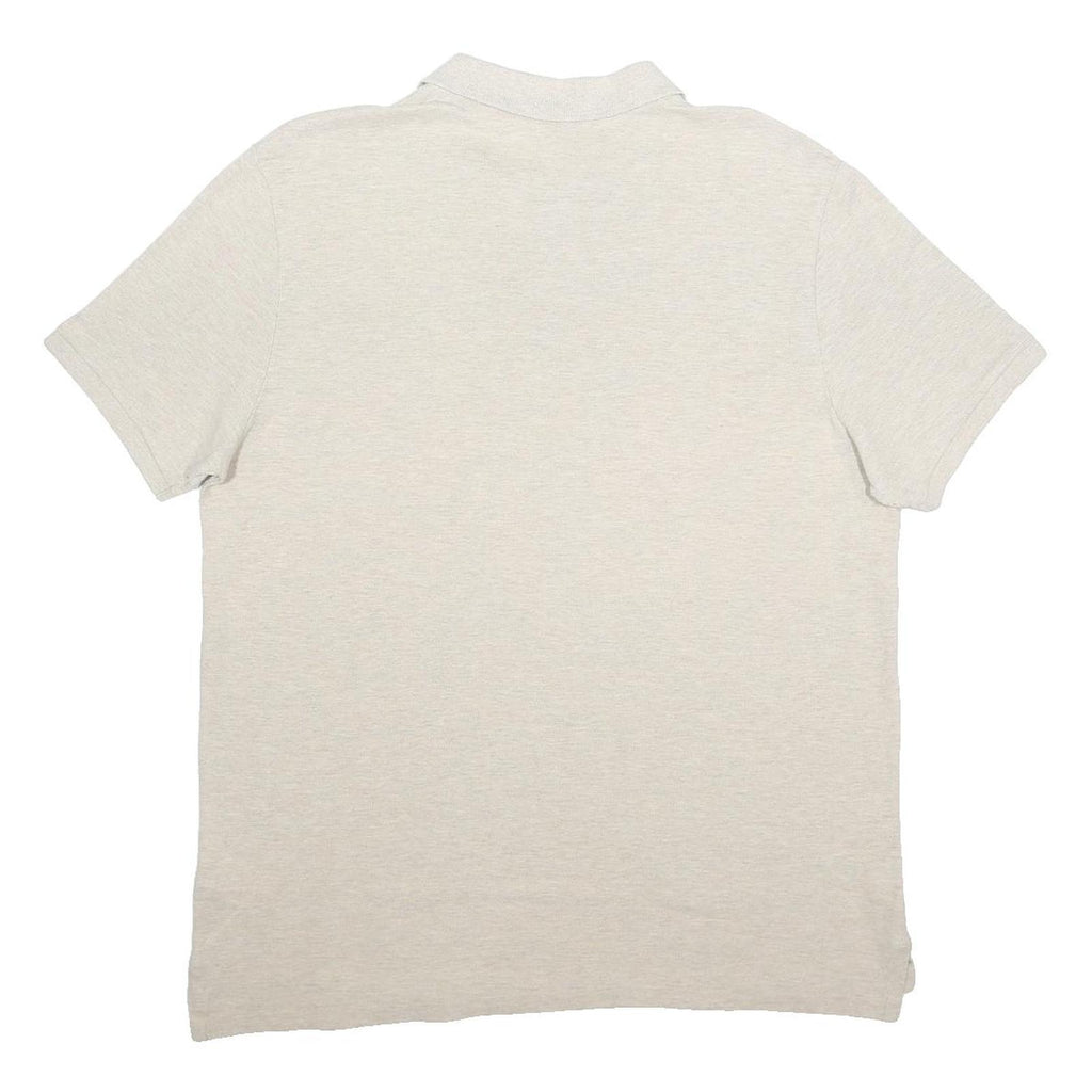 POLO RALPH LAUREN Mens Cream Short Sleeve Plain XL Cotton Polo Shirt