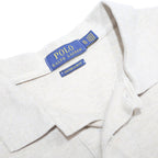 POLO RALPH LAUREN Mens Cream Short Sleeve Plain XL Cotton Polo Shirt