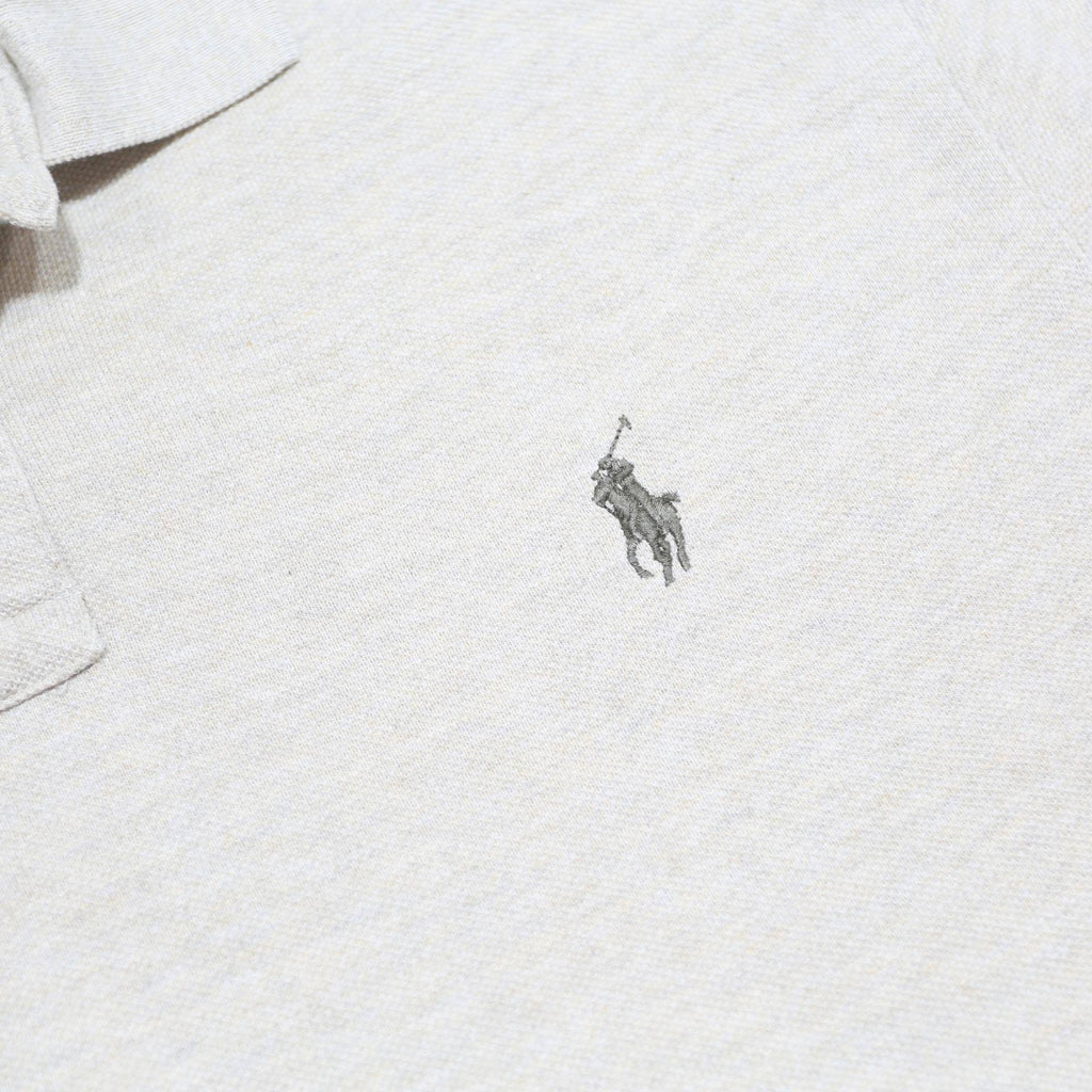 POLO RALPH LAUREN Mens Cream Short Sleeve Plain XL Cotton Polo Shirt