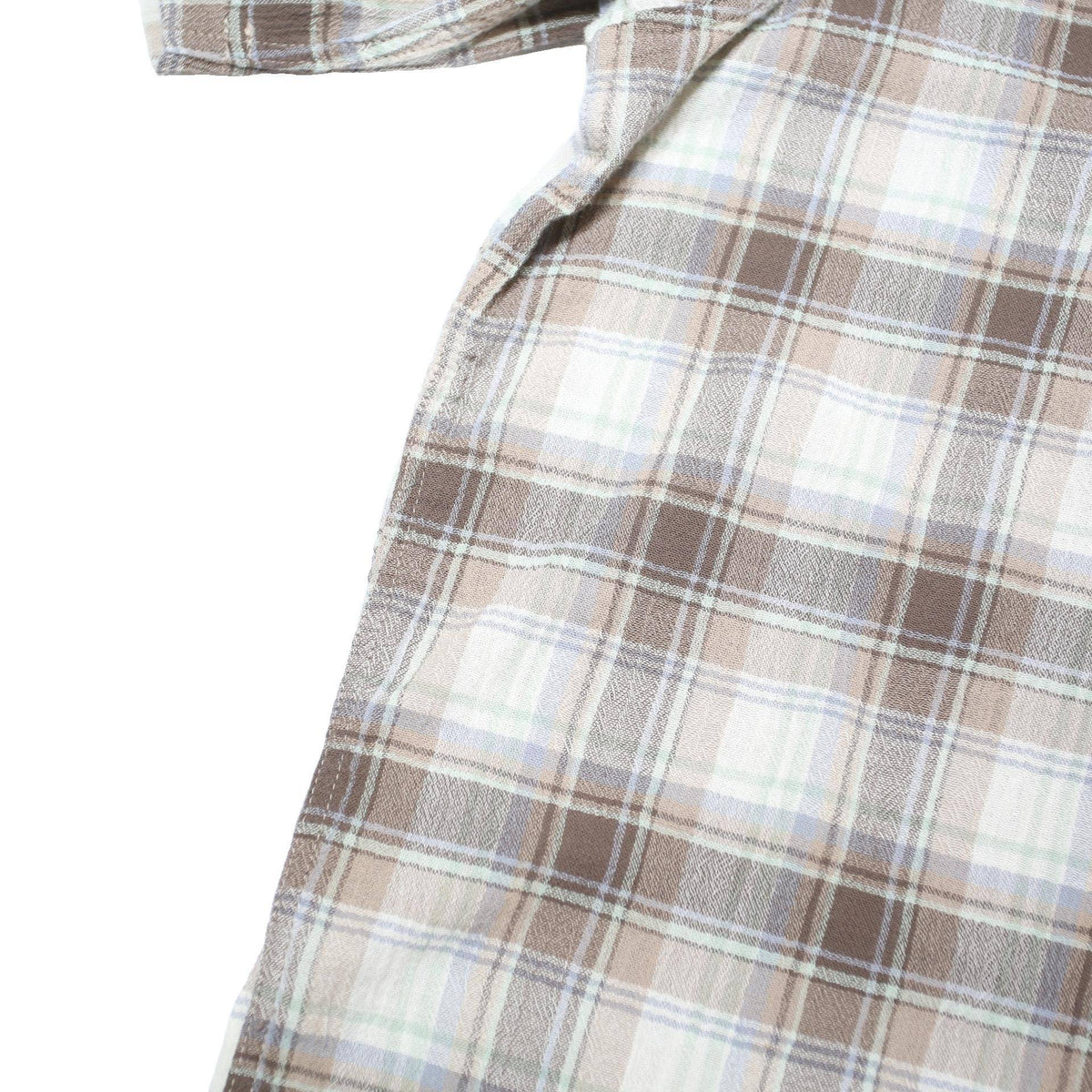 PATAGONIA Mens Brown & Cream Checked Shirt 2XL Cotton Blend Casual Summer