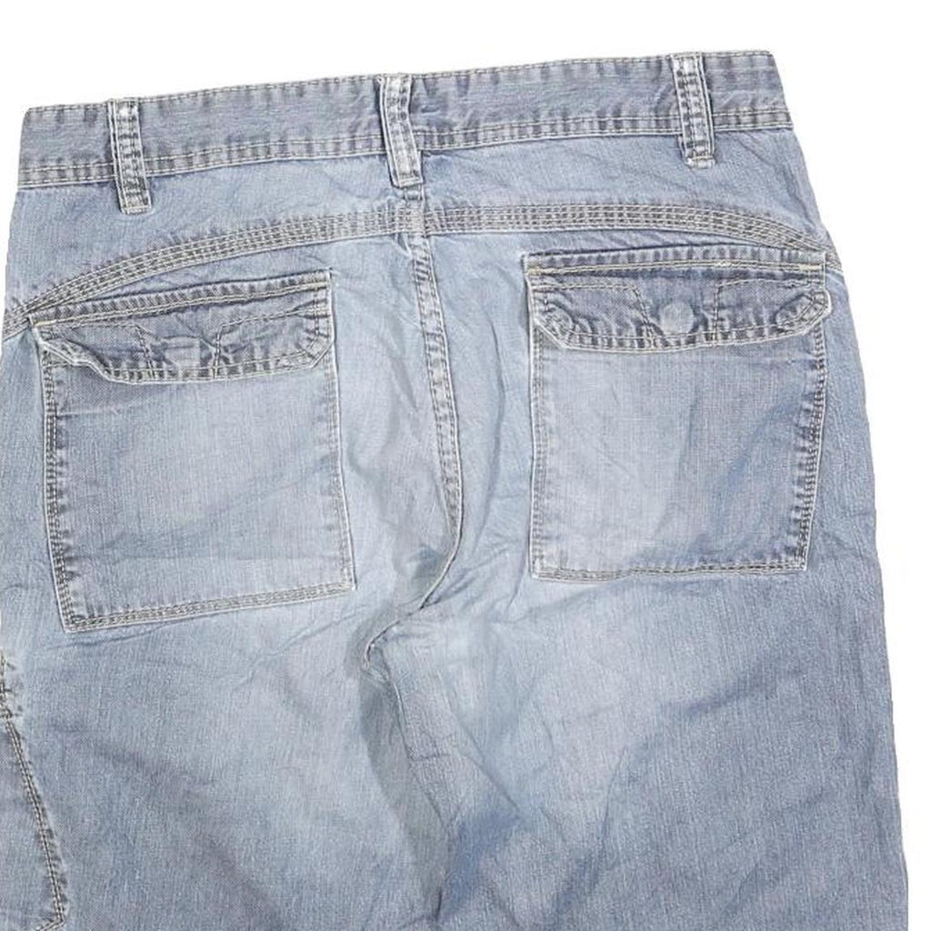 CANDA Mens Blue Denim Casual Shorts M W32 Cotton Blend Comfortable