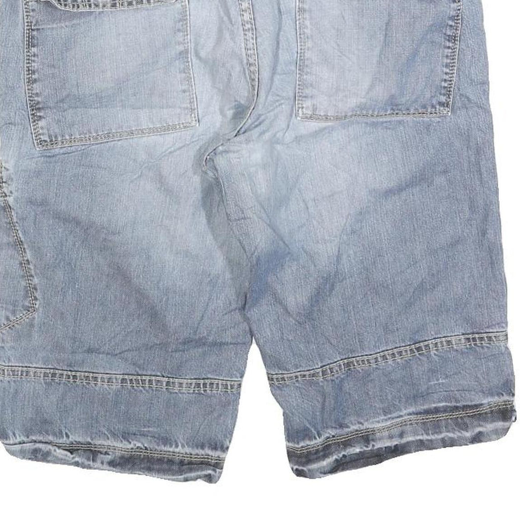 CANDA Mens Blue Denim Casual Shorts M W32 Cotton Blend Comfortable