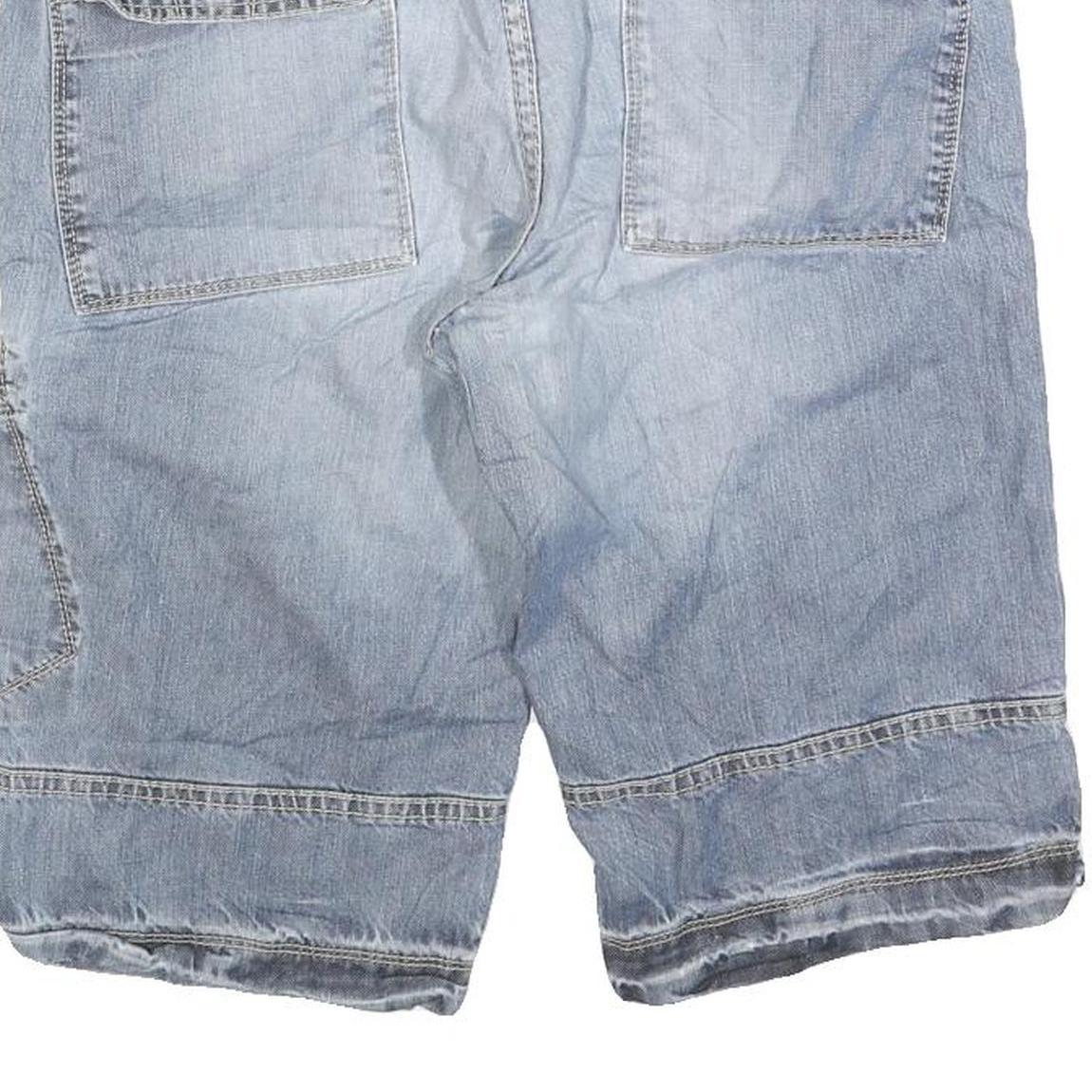 CANDA Mens Blue Denim Casual Shorts M W32 Cotton Blend Comfortable